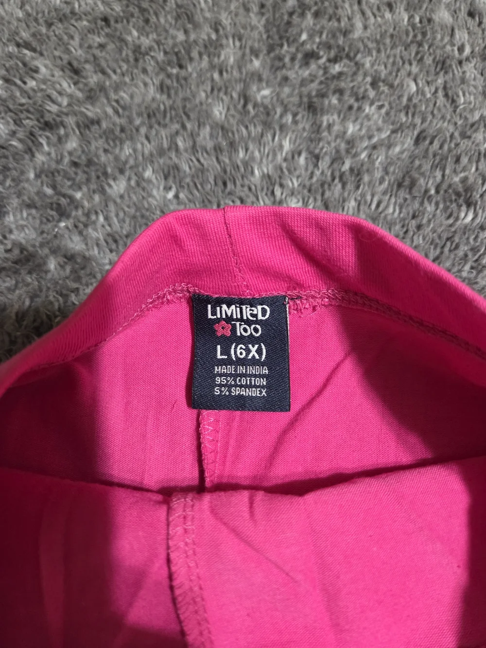 Limited Too Bright Pink Kids Leggings with Small Flower
